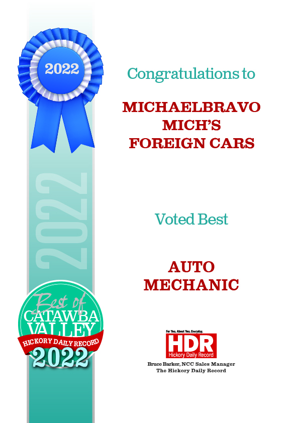Michs Foreign Cars Award